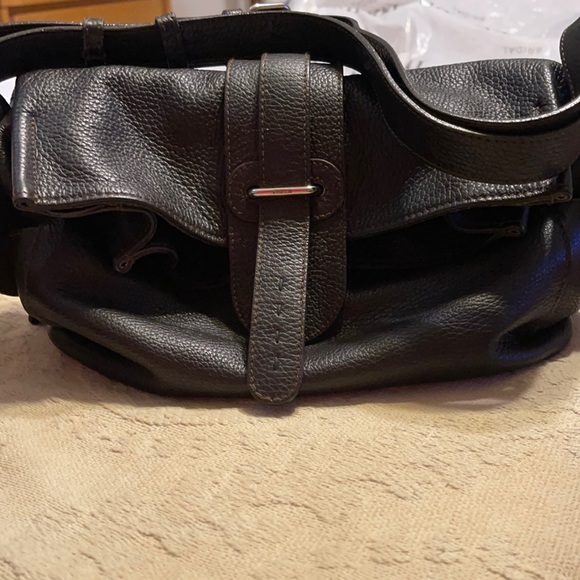 Furla black/brown leather shoulder bag - Picture 1 of 5